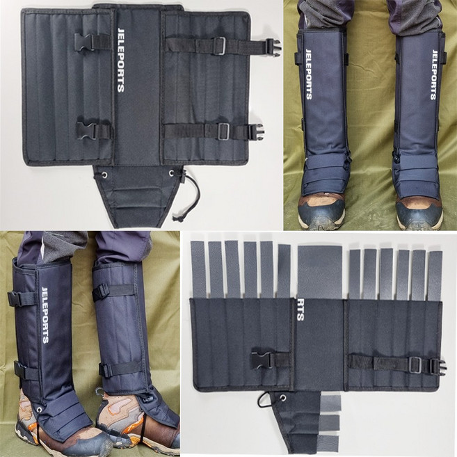 안전 각반 뱀 물림 방지 다리보호대 벌초 등산 스패츠 안전판 삽입형, 1세트