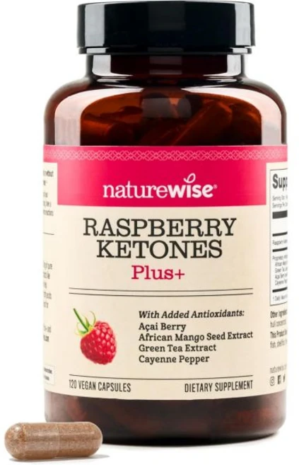 NatureWise 라즈베리 케톤 플러스 - 고급 항산화 블렌드 에너지 증진 정상 체중 및 신진대사 과정 지원 비건 글루텐 프리2개월 공급 120개의 채식 캡슐, 1개, 120정 - 쿠팡