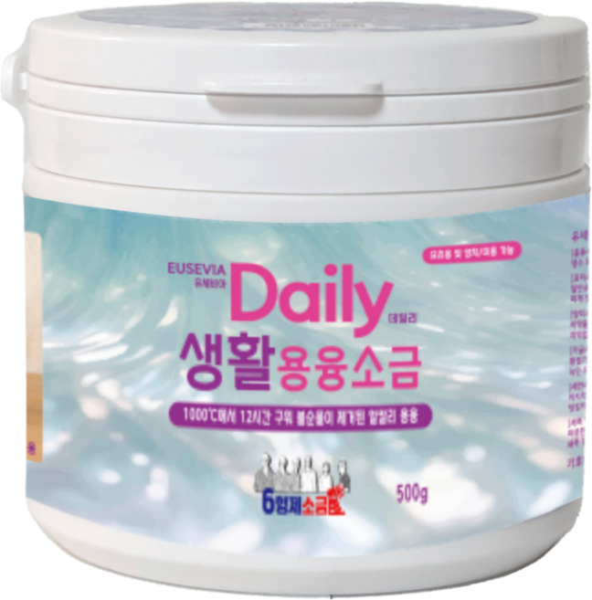 6형제소금밭 유세비아 데일리 생활 용융소금, 1개, 500g