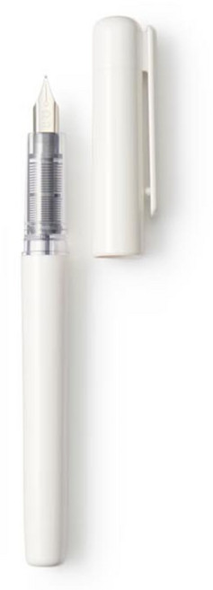 무인양품 폴리카보네이트 만년필 (일본매장판), 화이트 그레이, F