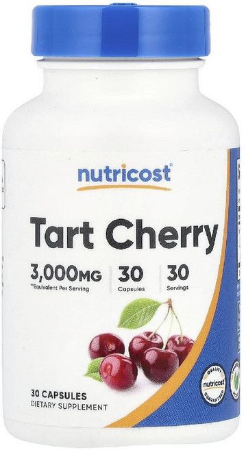 뉴트리코스트 타트 체리 3000mg 30캡슐 Nutricost, 30정, 1개
