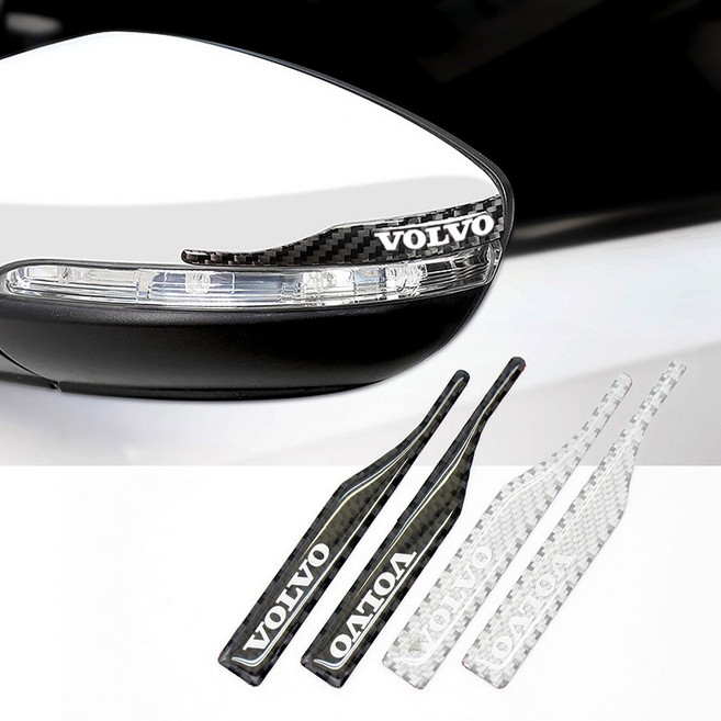 볼보 문콕방지 도어가드 사이드미러 범퍼 악세사리 용품, 1세트, 볼보 사이드미러 실버카본