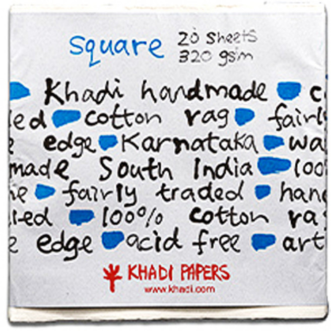 삼원 카디 정사각 코튼페이퍼 황목 SP42W 20매 320g, 10개