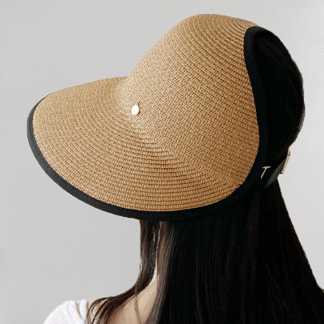 동대문모자 밀짚 와이드챙 썬캡 햇빛 가리개 여성 여름 썬캡