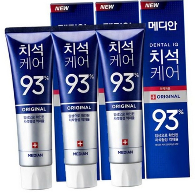 O29 메디안 케어 오리지널 치약 120g 3개 치약 구취제거 잇몸치