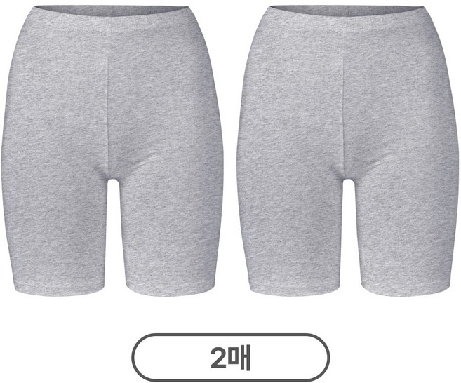 이즈유 국산 여성 면 속바지 5부 2매