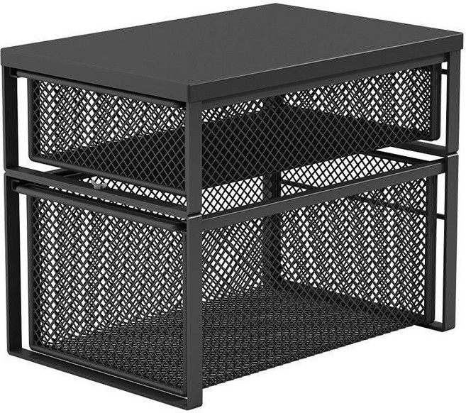 抽拉式置物架 茶包膠囊收納盒 廚房檯面收納架 咖啡架, 經典白（矮款）,升級抽拉款-橫款