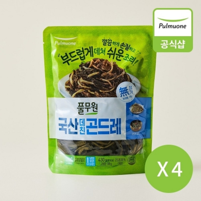 풀무원 [풀무원] 국산데친 곤드레430g(고형량 130g)X4개, 1개