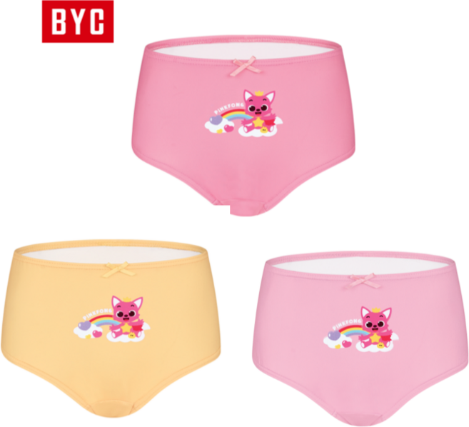 BYC 핑크퐁소아삼각3매입면100% PKP2000