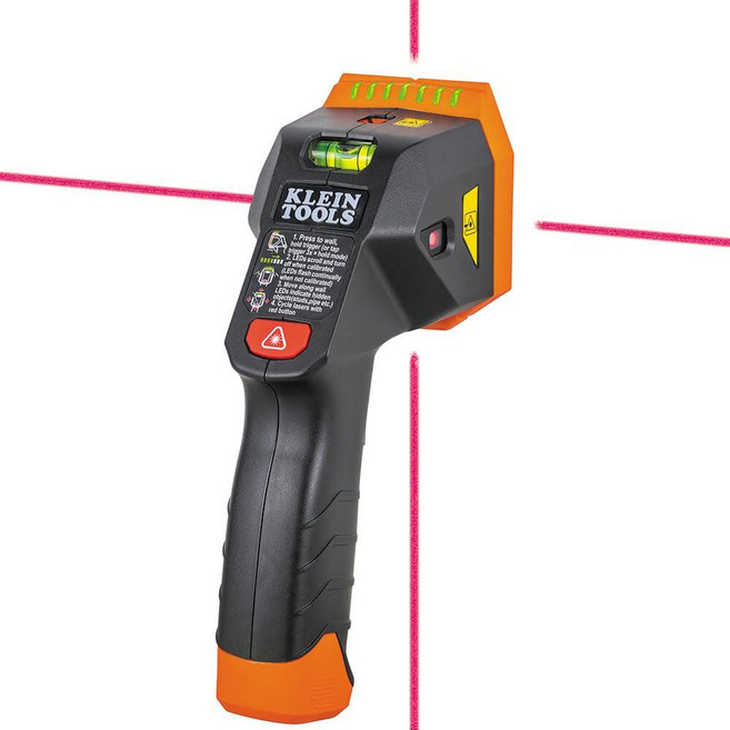 Klein Tools ESF150LL 전자 스터드 파인더 크로스 라인 레이저 버블 레벨 레이저 클래스 3R ≤5mW 모든 방향으로 4.5m(15피트) 목재 및 금속, Klein Tools ESF150LL 전자 스터드 파인