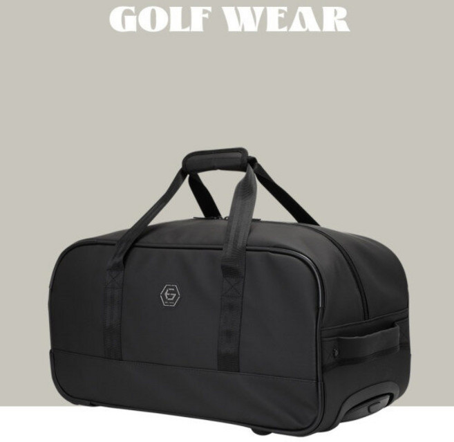 엘르골프 베이직 솔리드 캐리어 보스턴백 6J17501_HDD, 블랙