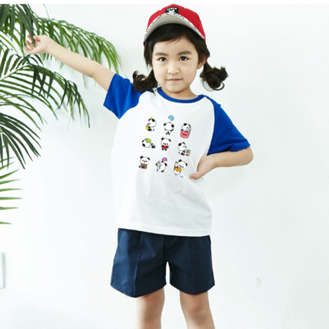 단체용/국내산 원복 하복용 반바지 - 네이비/ 국내산순면 여름성경학교 어린이집