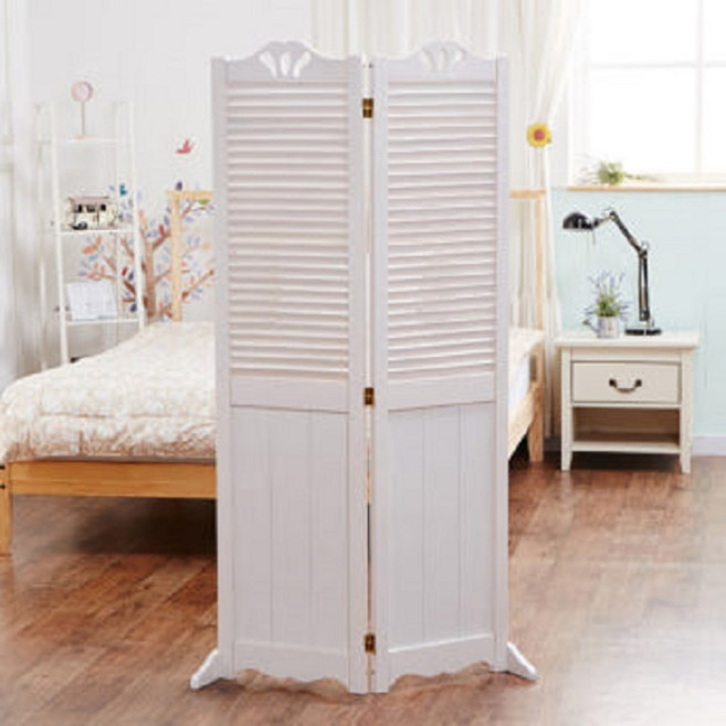 가구야히메 공간분리 원목 갤러리 패널 파티션(높이160cm )가림막 가리개, 화이트