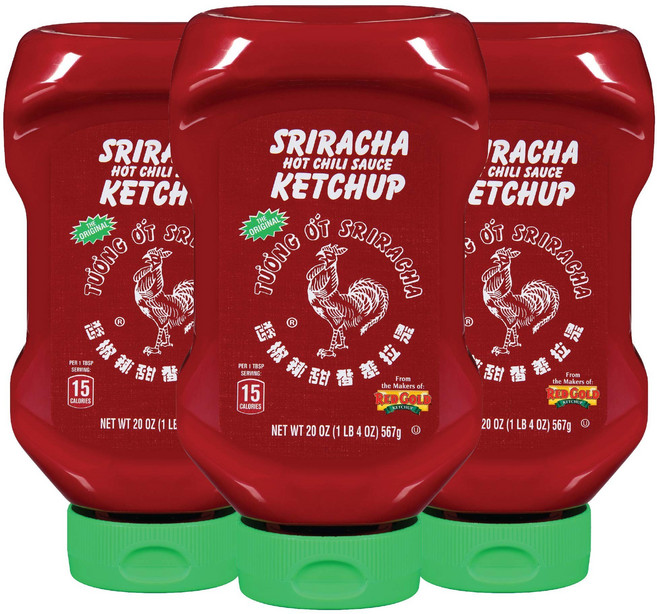 후이 퐁 핫 스리라차 칠리 소스 토마토 케첩 프리 20 Huy Fong Hot Sriracha Chili Sauce Tomato Ketchup Gluten Free 20, 후이퐁 핫 스리라차 칠리 소스 토마토 케첩 글루텐 프리, 566g, 1개