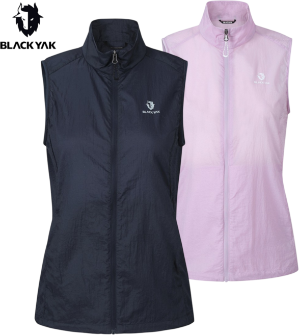 [매장발송] 블랙야크 여성 경량 조끼 봄 여름 등산 트레킹 골프 집업 나일론 방풍 아웃도어 베스트