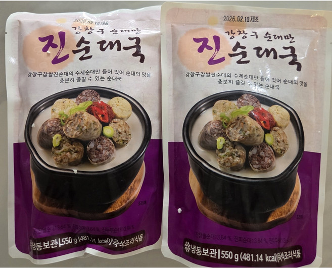 강창구 순대만 진순대국, 2개, 550g