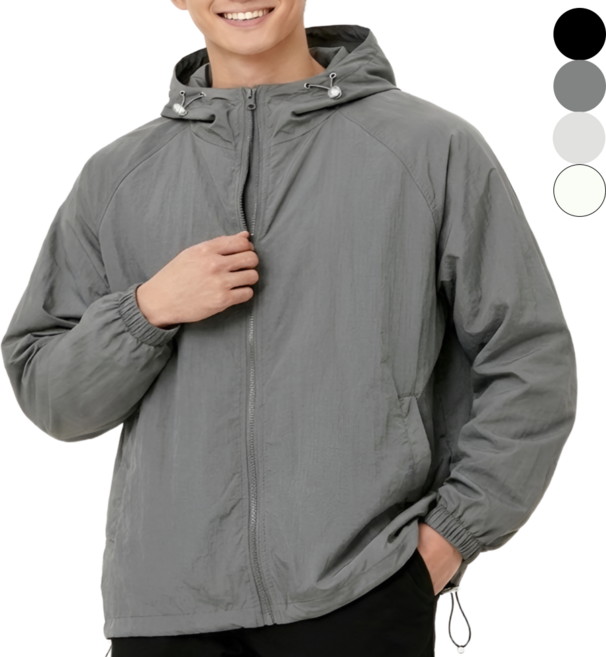 벨에라 남녀공용 빅사이즈 초경량 자외선차단 후드 집업 바람막이