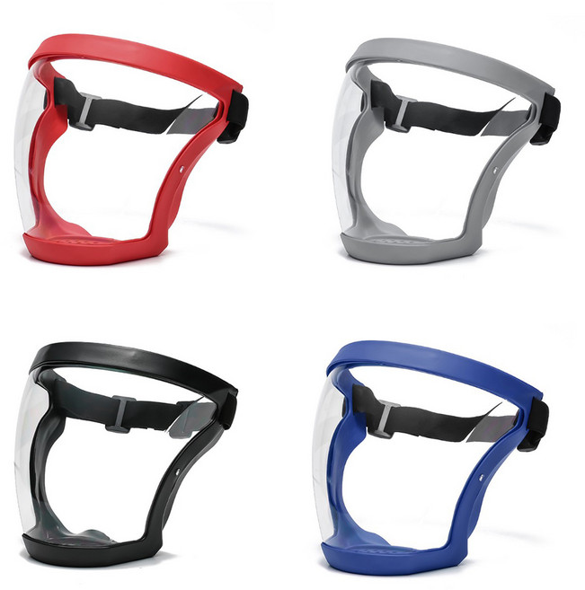 도매창고 얼굴 보호대 투명 방호 마스크 페이스 쉴드 보안경 고글 눈코입 보호 실험실 작업용 청소 먼지 가루 차단, 페이스 방호 마스크-그레이, 1개