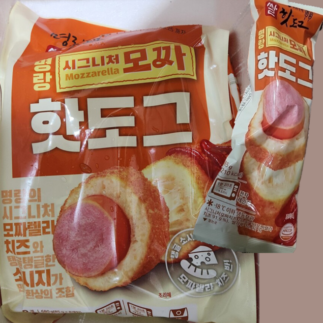 명랑핫도그 시그니처모짜 핫도그 680g x 1팩 8개입768272, 1개