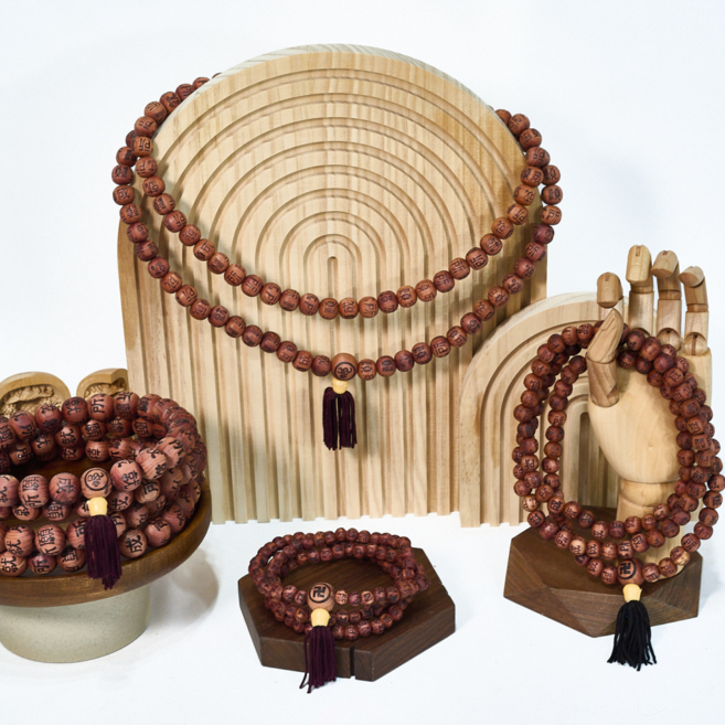 향나무 소원성취 108염주 합장주 불교염주 불교팔찌, 12mm, 1개