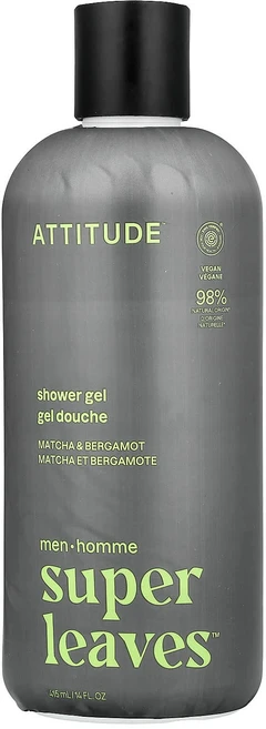 ATTITUDE 슈퍼 리브스™ 샤워젤 남성용 말차 & 베르가못 415ml (14 fl oz) ATT-11720 - 쿠팡