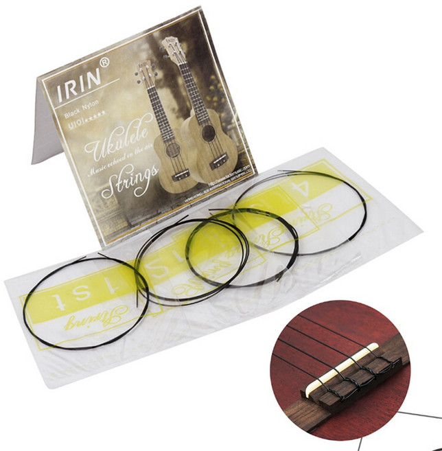 21 인치 23 26 현악기용 블랙 나일론 우쿨렐레 스트링 교체 부품 4 개/세트