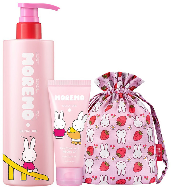 [미피콜라보] 모레모 헤어 트리트먼트 미라클 2X 시그니처 기획세트, 1개, 535ml