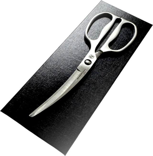 제트컷 전문가용 프리미엄 스텐 곡선가위, 1개, 실버