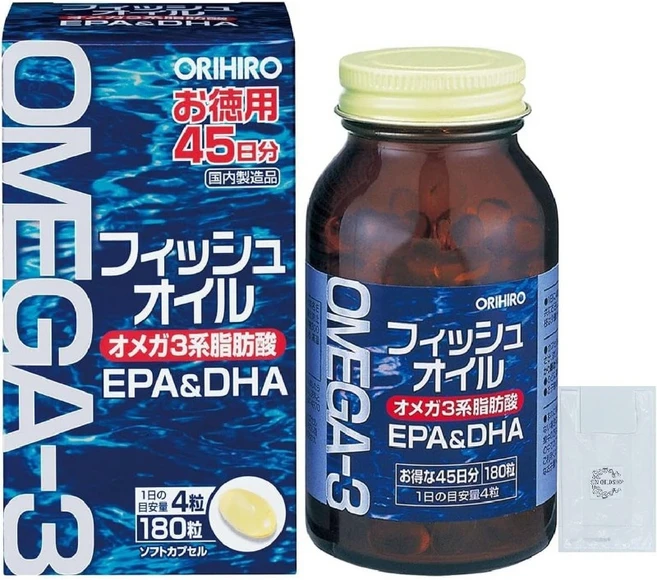 오리히로 오메가3 피쉬오일 EPA DHA 대용량 180개입, 1개, 180정 - 쿠팡