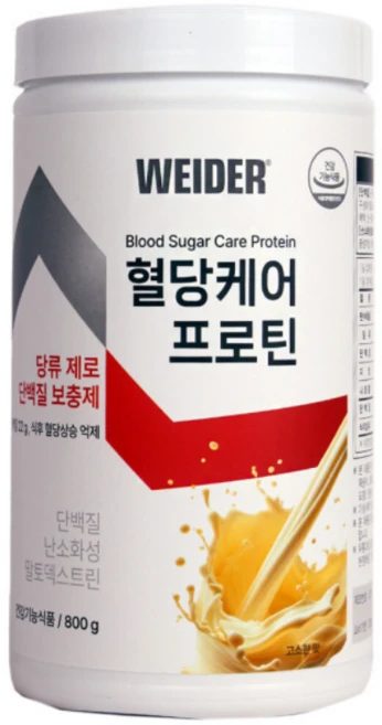 웨이더 혈당케어 프로틴 Weider Blood Sugar Care Protein, 1개, 800g - 쿠팡