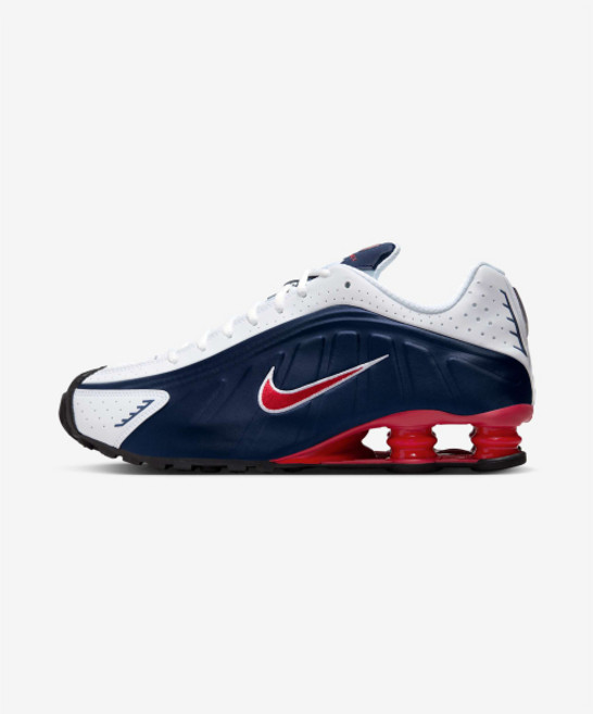 나이키 NIKE 샥스 R4 M - 미드나이트 네이비:화이트:메탈릭 실버:짐 레드 HQ1988-400
