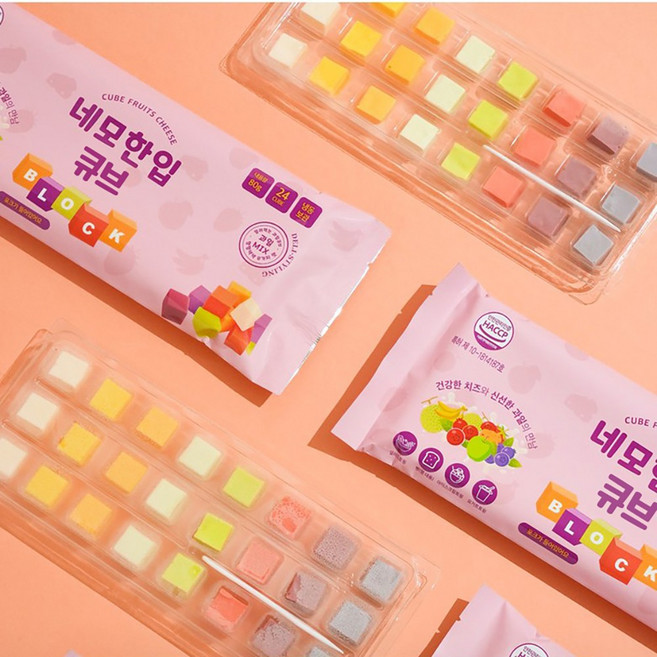 [소담푸드] 과일큐브치즈 80g 8가지맛 24구간식 안주, 1개