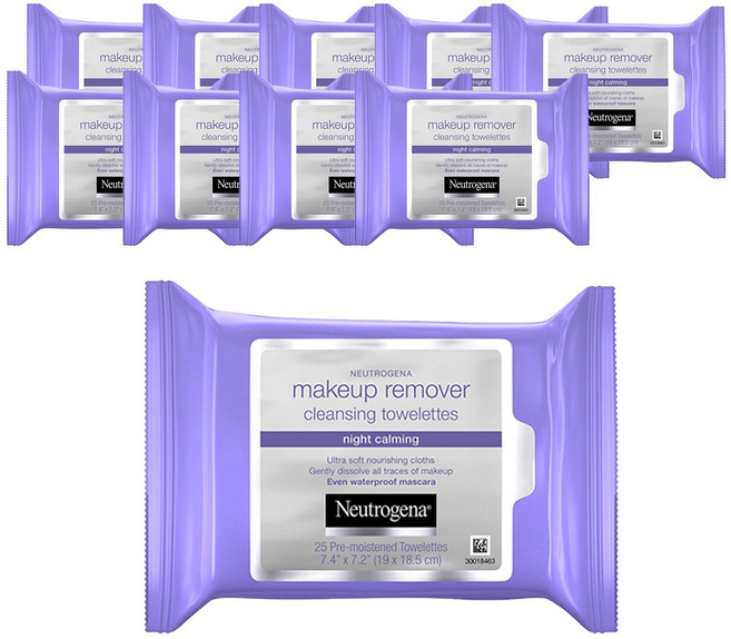 뉴트로지나 메이크업 리무버 클렌징 타월렛 나이트 카밍, 9개