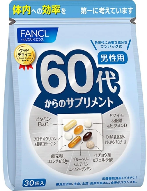 60대 남성용 영양제 30일분(비타민 콜라겐 코앤자임 블루베리 아연 등), 30회분, 1개 - 쿠팡