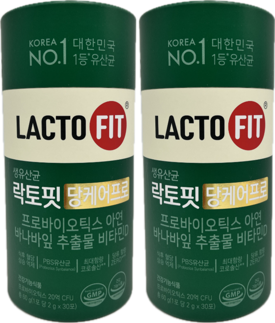 락토핏 당케어 유산균, 60g, 2개