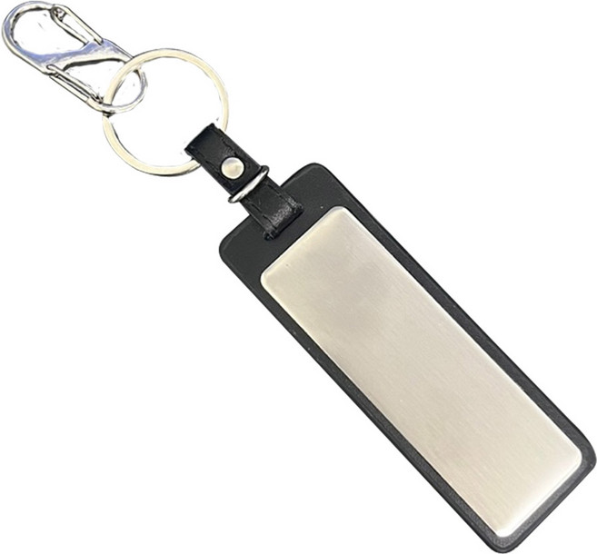 [상호인쇄] 주문제작 무료각인 레이저마킹 양면실버 메탈골프네임텍 이름표, 1개