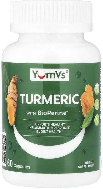 프리미엄상품 YumVs BioPerine® 함유 강황 캡슐 60정 끝내주게잘나가는상품, YumVs BioPerine 함유 강황 캡슐 60정, 1개 - 쿠팡