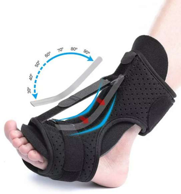 발목 보호대 발지지대 족저근막 염좌 재활 각도조절, 1개