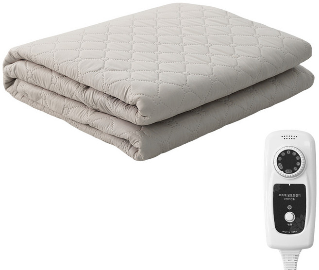 유어홈 전자파차단 탄소매트 무자계 안심 카본 전기요, 더블(140X180cm), 연그레이