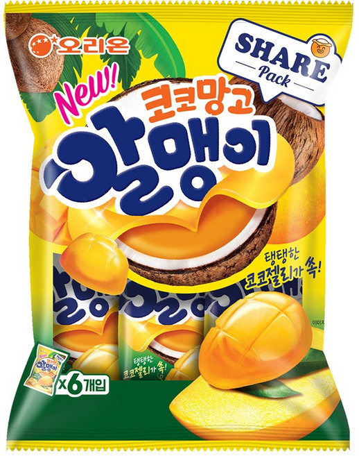 오리온 코코망고 알맹이 쉐어팩(36gX6개), 216g, 9개