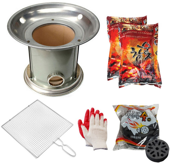 연탄화덕구이세트 1구1탄 숯2봉 화덕 화로 숯불, 1개