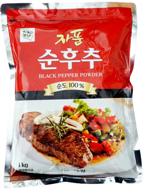 대원 후추가루 흑후추가루 순후추분1kg 업소용, 1kg, 6개