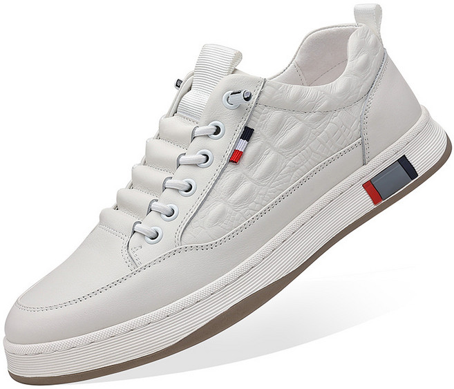 한아로지스 소가죽 악어무늬 남자 스니커즈