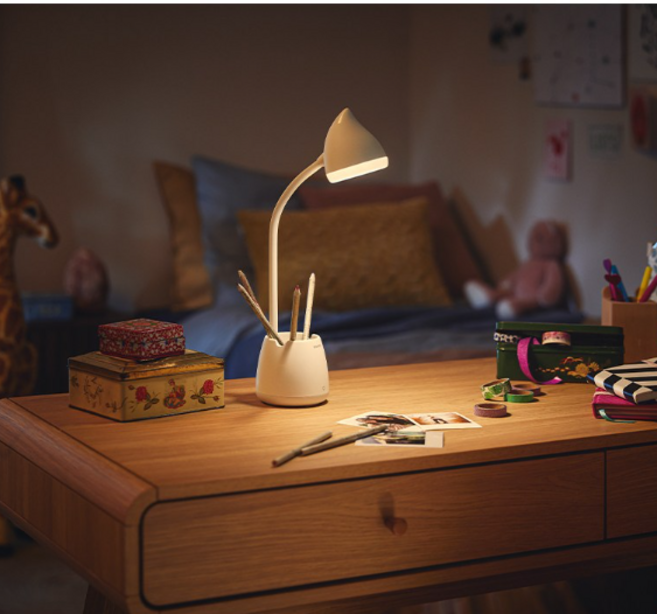 필립스 Hat LED 학습용 스탠드, 화이트