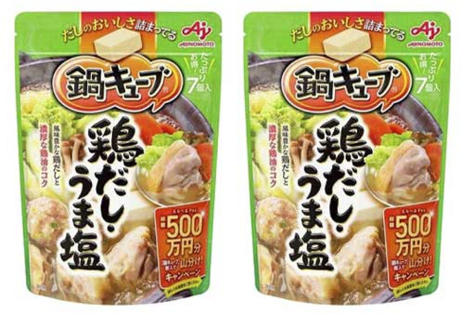 아지노모토 나베 큐브 닭 육수 맛소금 7개입 파우치, 2개