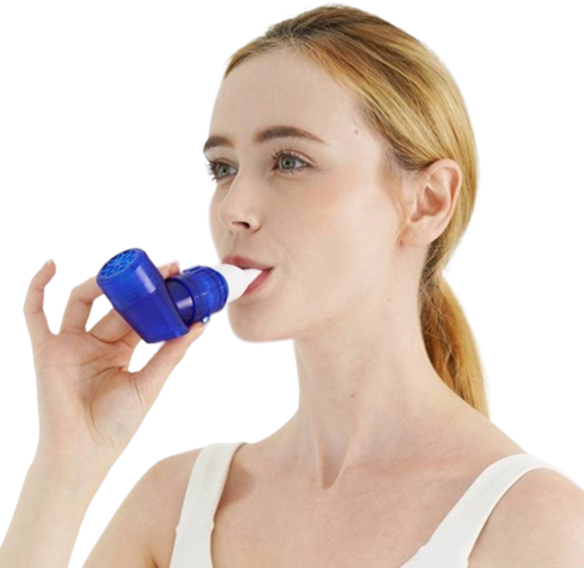 브리드웰 2세대 수동식흉벽진동기 가래 배출기 제거기 객담 유도기 폐활량 운동기구, 1개