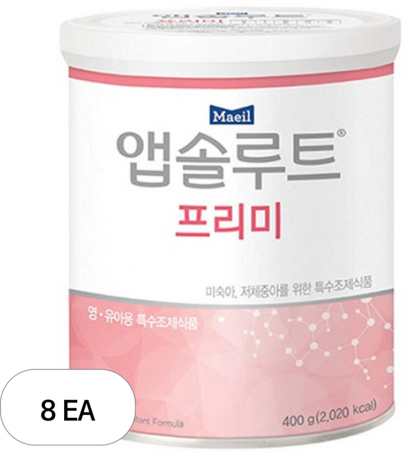 매일유업 앱솔루트 프리미 분유, 400g, 8개