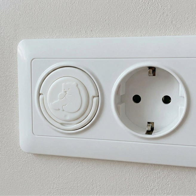 홈베리카 손잡이형 콘센트 마개 멀티탭 안전커버, 15개, 화이트