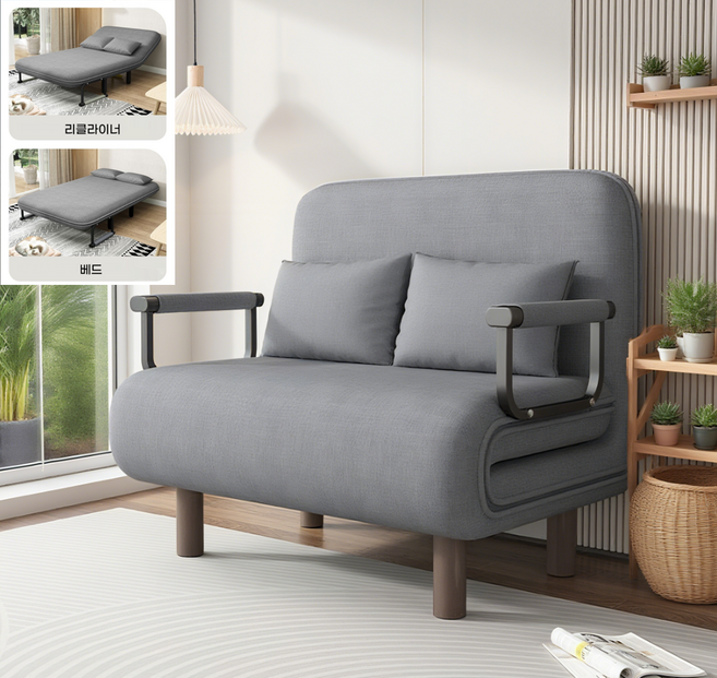 Seonsi home 접이식소파베드 설치가 쉬운 간편조립, 그레이