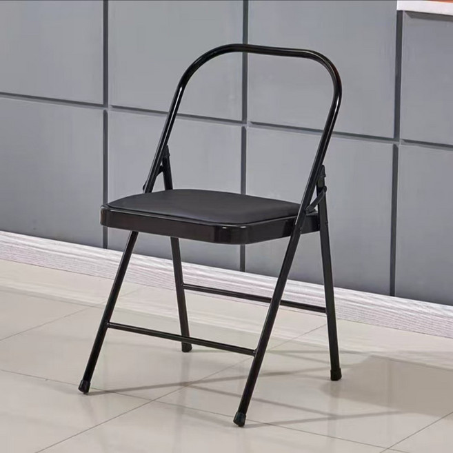 加厚瑜伽椅 艾揚格輔具 折疊瑜珈輔助椅, 前後腿單梁款黑色--1.0厚專業款, 1個